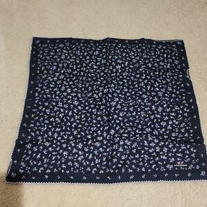 Floral Navy Blue Bandana Handkerchief